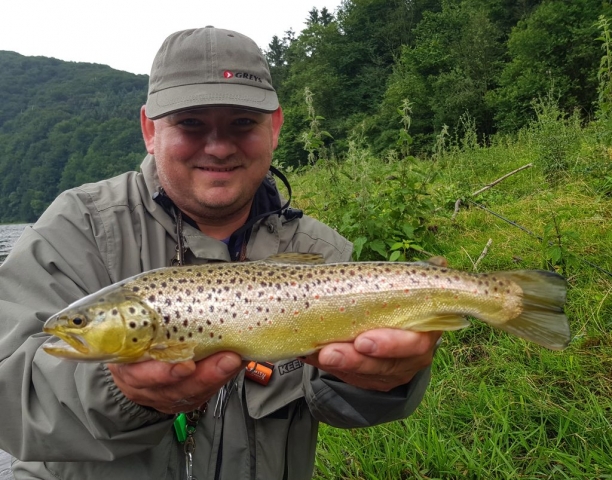 My dear Friend Rafal with his trophy fish - Dunajec River