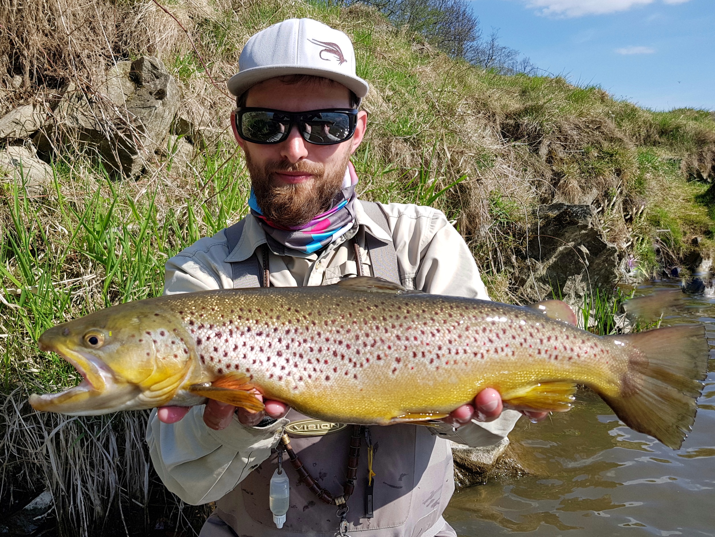 Sunny day and good fishing time for Brown Trout