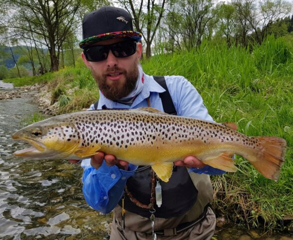 Pro guide company - Wojtek cought nice Brown Trout