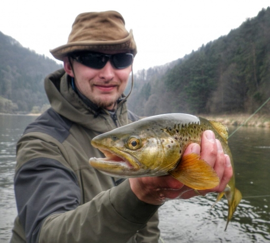 Dry fly action - March Brown hatch