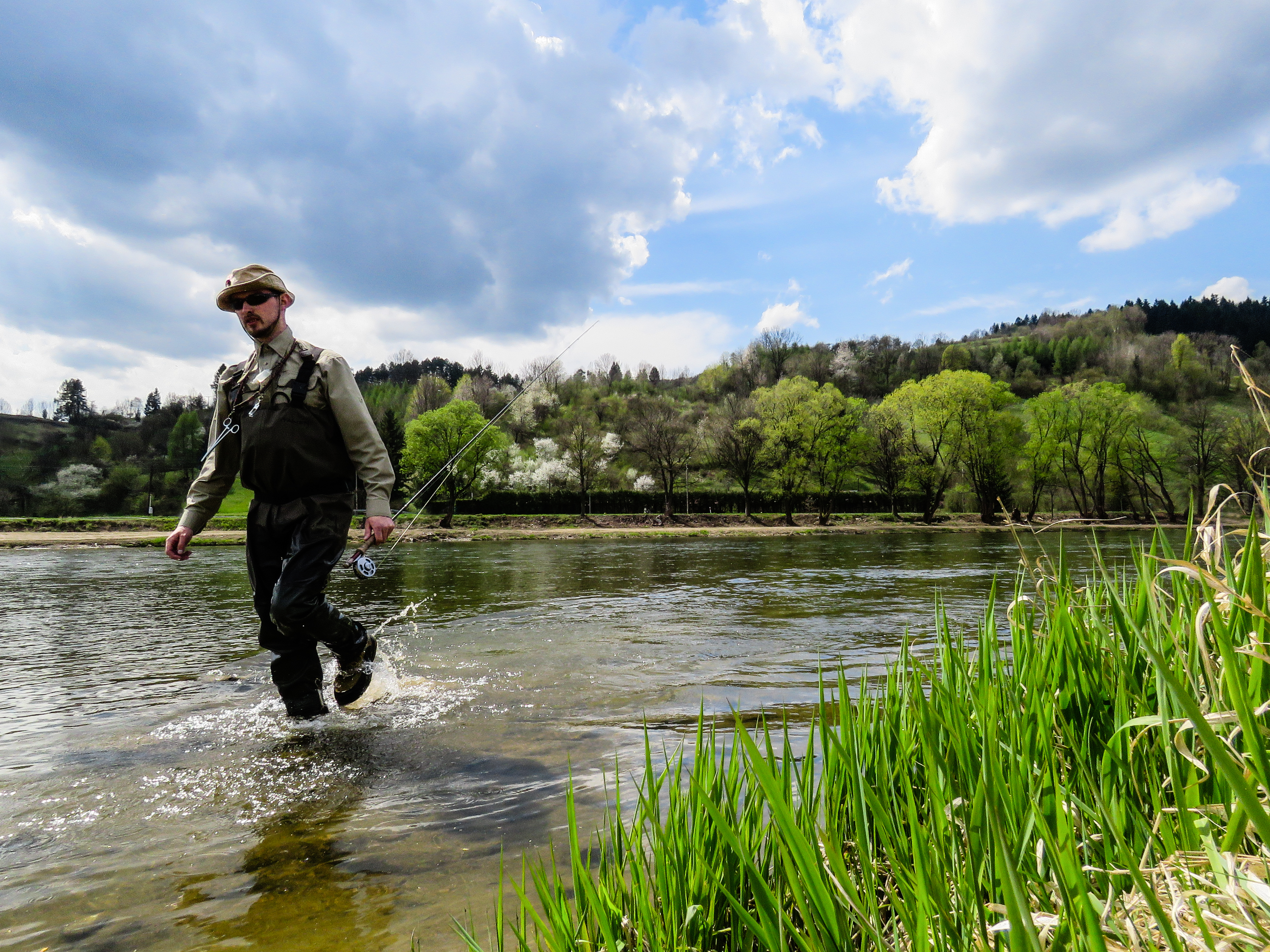 Great place for dry fly fishing in spring. Fly fishing in Poland