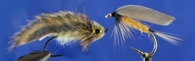 Wet fly & streamer for brown trout in river - fly fishing in Poland
