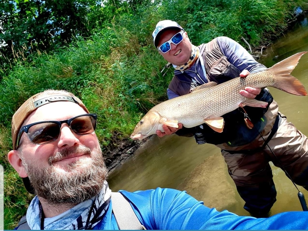 Fly Fishing in Poland Guide with happy client